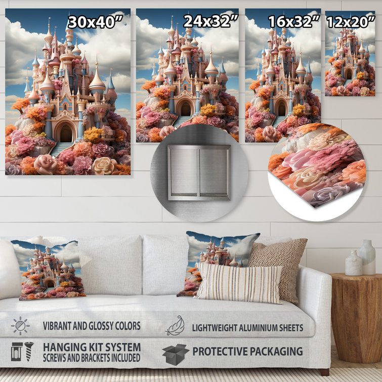 Latitude Run® Castles Whimsical Wonder Pastel IV Cityscapes Metal